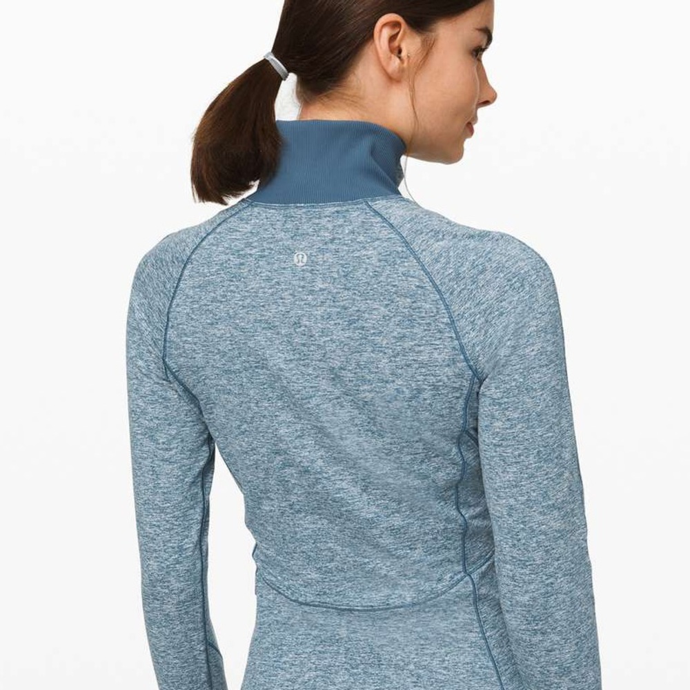 Lululemon Always Alert Half-Zip - size 4, blue heather - Picture 2 of 10